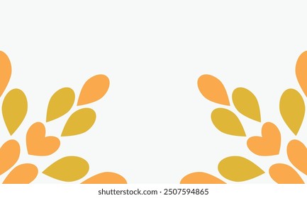 leaves frame background with copy space for text. Vector illustration.