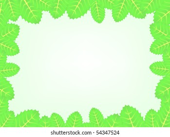 leaves frame with copyspace