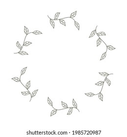 leaves frame, graphic design element