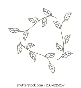 leaves frame, graphic design element