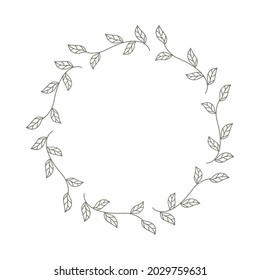 leaves frame, graphic design element