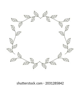 leaves frame, graphic design element