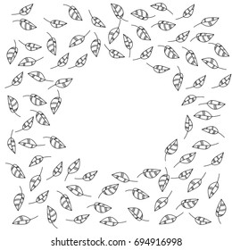 leaves frame isolated on white backgrounds .