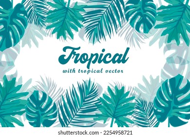 leaves is fresh, with green colour make a exotic plants. this plant decoration match with your holiday, nature design.