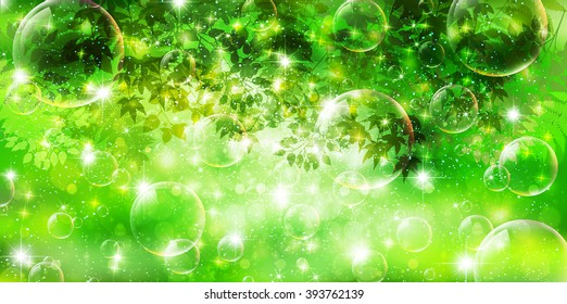 It leaves fresh green tree background