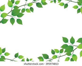 Leaves Fresh Green Tree Background Stock Vector (royalty Free 