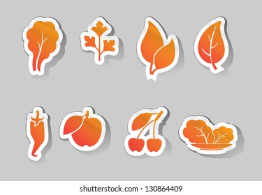 leaves and fruit icons