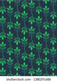 leaves geometric pattern vector background