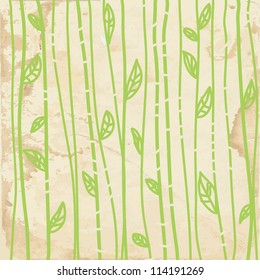 Leaves graphic  pattern on paper texture