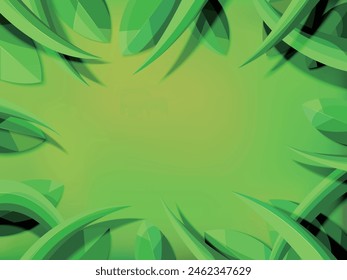 Leaves and grass background shows eco concept vector illustration graphic EPS 10