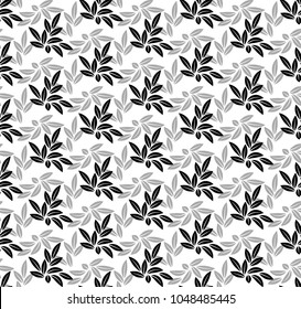 leaves gray pattern, cute seamless background leaf modern for design ceramic tile, ceiling design, texture, wall, paper and fabric, vector illustration