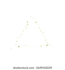 Deixa A Queda Verde. Foliagem Voadora primavera. Folha Caótica Sobre Fundo Branco. Ecologia Design, Elementos da Natureza. Ilustração de vetor de venda de mola. Fundo de Ambiente Verde.