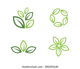 leaves  green logo
