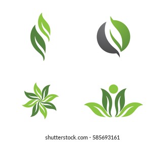 leaves  green logo
