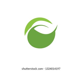 leaves green nature logo and symbol icon