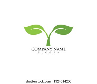 leaves green nature logo and symbol icon