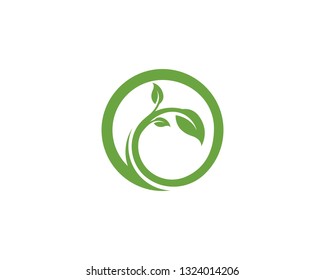leaves green nature logo and symbol icon