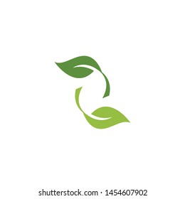 leaves green nature logo and symbol