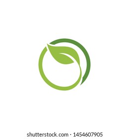 leaves green nature logo and symbol