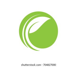  leaves green nature logo and symbol