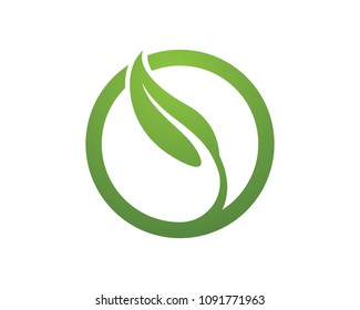 leaves green nature logo and symbols