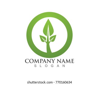 leaves green nature logos