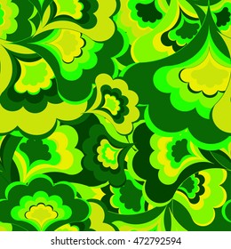 leaves green seamless pattern