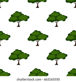 Leaves of green trees seamless pattern vector summer leaf plant background. Natural design jungle branch garden decoration textile flora forest.