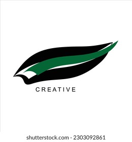 Leaves green vector logo design 