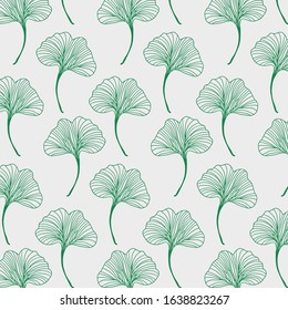leaves hand drawn pattern template vector