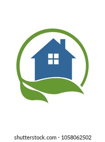 leaves home logo template