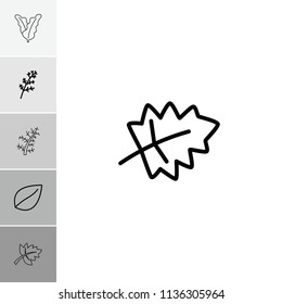 Leaves icon. collection of 6 leaves outline icons such as leaf, deel. editable leaves icons for web and mobile.