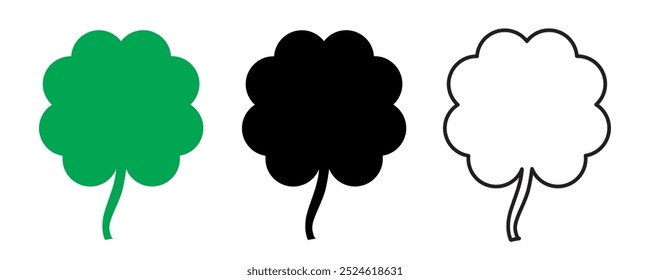 Leaves icon collection isolated on white background vector