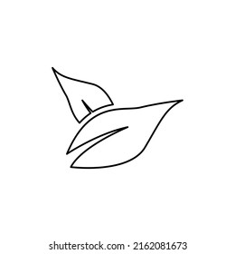 Laubsymbol, Ökologie-Konzept, Vektorgrafik