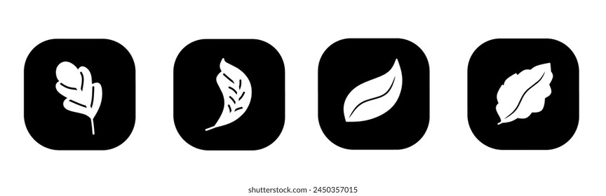 Leaves icon in flat. A leaves icon design. Stock vector.
