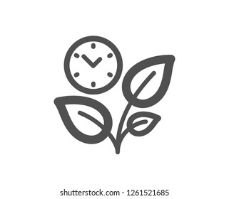Leaves icon. Grow plant leaf sign. Environmental care symbol. Quality design element. Classic style icon. Vector