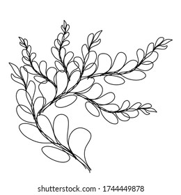 Leaves icon hand drawn vector