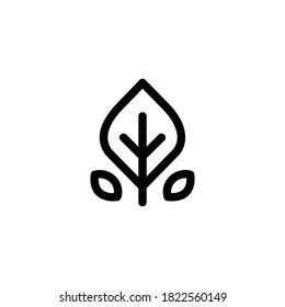 Leaves Icon, Leaf Logo, Autumn Symbol .