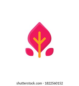 Icono de hojas, logotipo de hojas, símbolo de otoño .