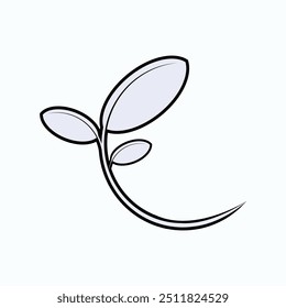 Leaves Icon. Leaf Shoots, Fresh Symbol. Organic Illustration. Applied as Trendy Symbol for Design Elements, Websites, Presentation and Application - Vector.   