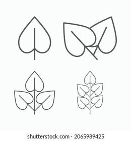 leaves icon, leaf vector, foliage illustration