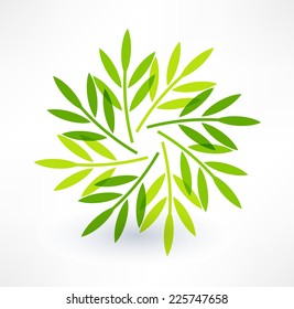 Leaves icon. Natural motive. Logo design.