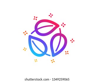 Leaves icon. Nature plant leaf sign. Environmental care symbol. Dynamic shapes. Gradient design leaves icon. Classic style. Vector