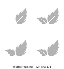 Blätter auf weißem Hintergrund, Vektorgrafik