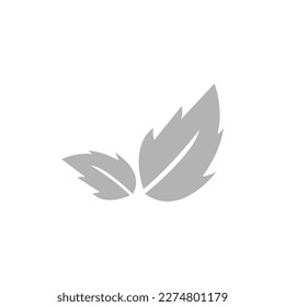 leaves icon on a white background, vector illustration