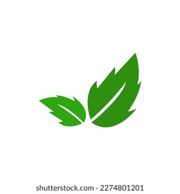 leaves icon on a white background, vector illustration