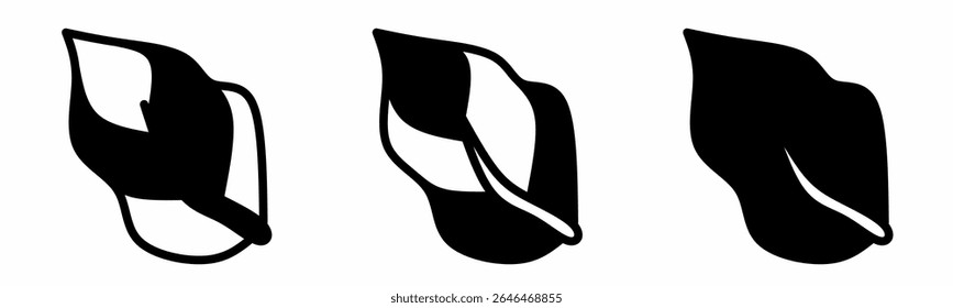 Leaves icon on white background. Vector logo leaves illustration.