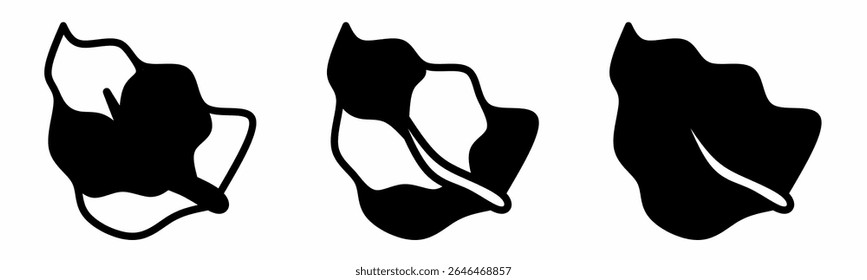 Leaves icon on white background. Vector logo leaves illustration.