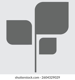Leaves icon, representing nature, growth, and eco-friendly designs in graphics.