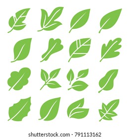 Leaves icon set